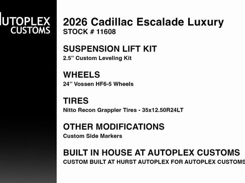 Used 2026 Cadillac Escalade Luxury w/ LPO, Radiant Package image 2