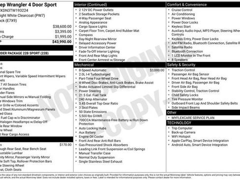 New 2026 Jeep Wrangler Unlimited Sport AWD/4WD image 31