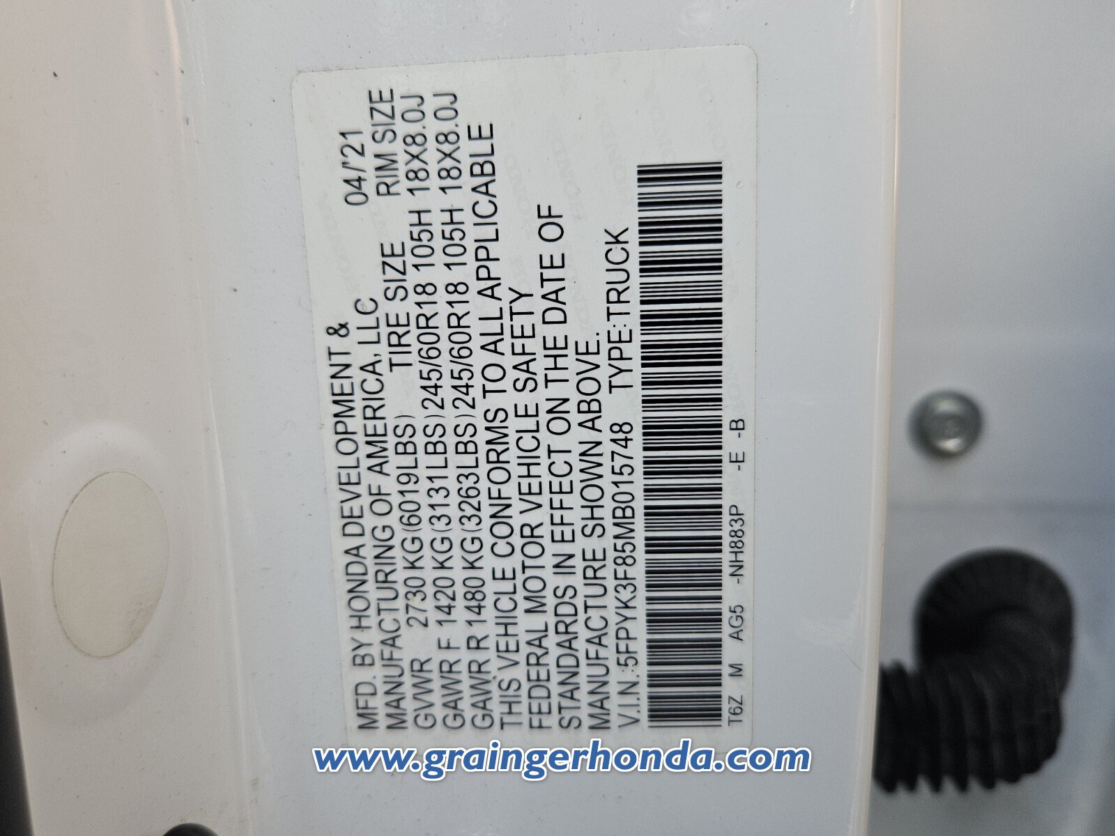 Used 2021 Honda Ridgeline Black Edition image 14