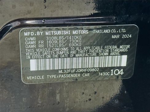 Used 2024 Mitsubishi Mirage G4 LE FWD image 30
