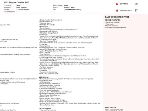 Used 2022 Toyota Corolla XLE FWD image 2