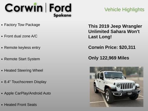 Used 2019 Jeep Wrangler Unlimited Sahara AWD/4WD image 6