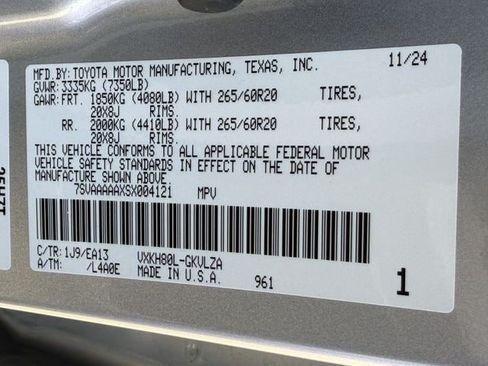 Used 2025 Toyota Sequoia Limited w/ Nightshade Package RWD image 30