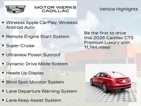 Certified 2026 Cadillac CT5 Premium Luxury w/ Platinum Package image 15