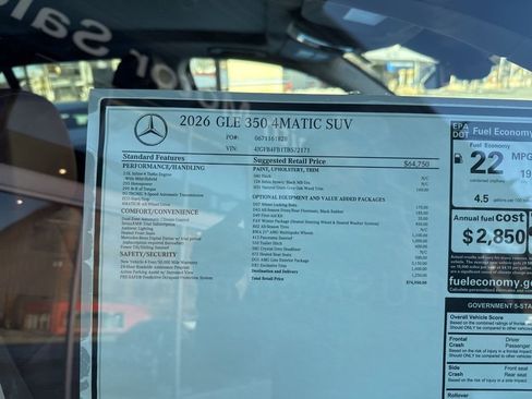 New 2026 Mercedes-Benz GLE 350 4MATIC image 13