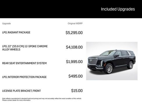 New 2026 Cadillac Escalade Luxury w/ LPO, Radiant Package image 3