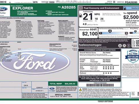 Used 2023 Ford Explorer Platinum w/ Technology Package image 6