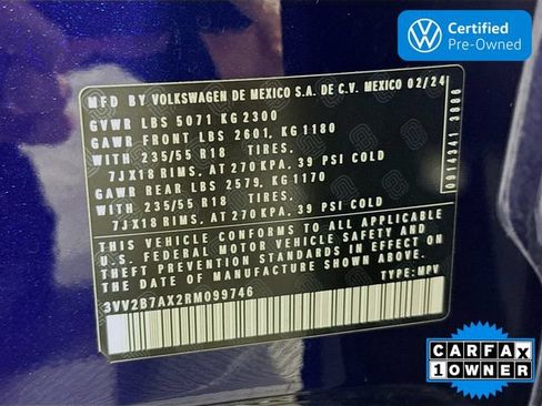 Certified 2024 Volkswagen Tiguan SE AWD/4WD image 31