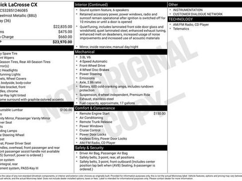 Used 2005 Buick LaCrosse CX image 5