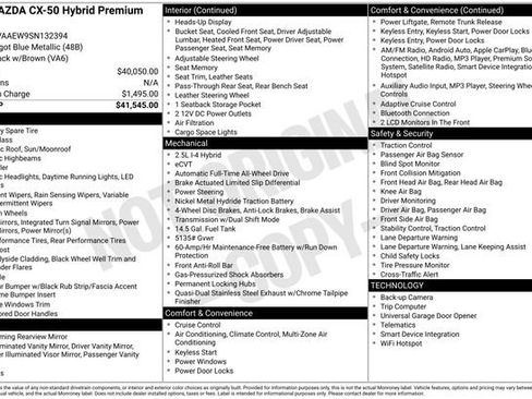 Used 2025 MAZDA CX-50 2.5 Hybrid w/ Premium Plus Pkg image 14