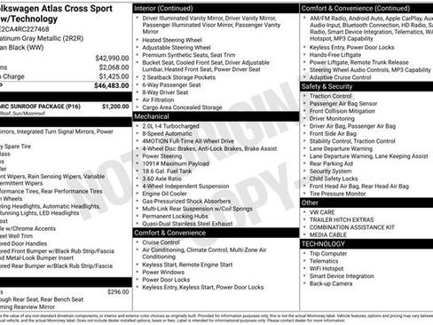 Used 2024 Volkswagen Atlas Cross Sport SE w/ Panoramic Sunroof Package AWD/4WD image 3