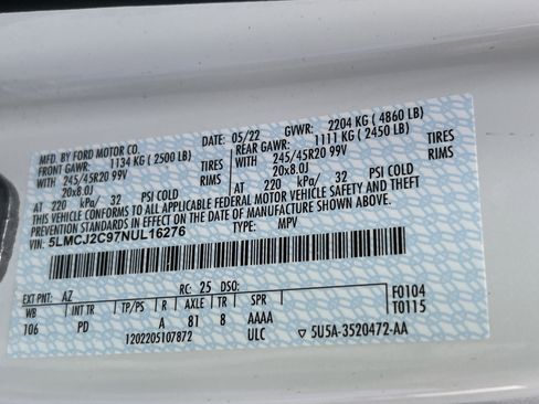 Certified 2022 Lincoln Corsair Reserve w/ Equipment Group 201A image 21