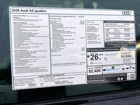New 2026 Audi A5 2.0T Premium Plus AWD/4WD image 19