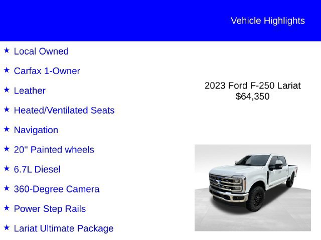 Used 2023 Ford F250 Lariat w/ Lariat Ultimate Package AWD/4WD image 2