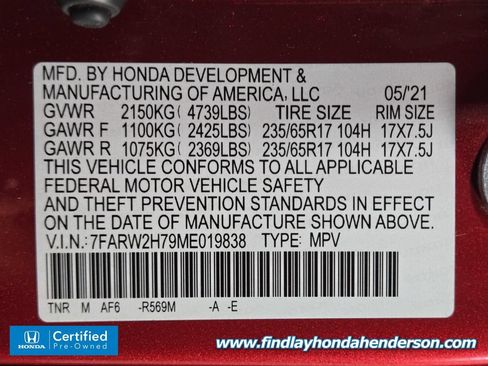 Certified 2021 Honda CR-V Special Edition image 13
