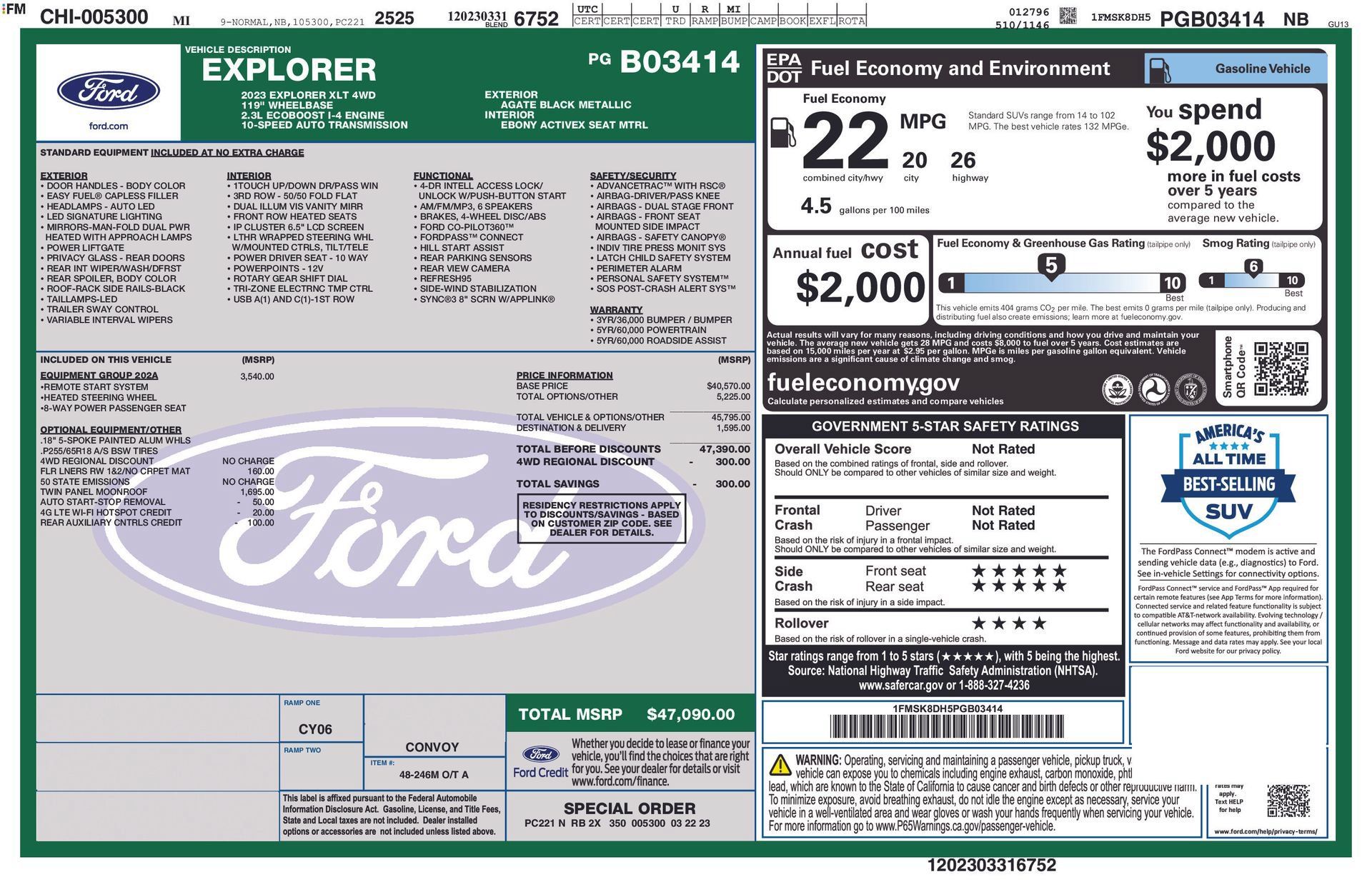 Used 2023 Ford Explorer XLT w/ Equipment Group 202A AWD/4WD image 3