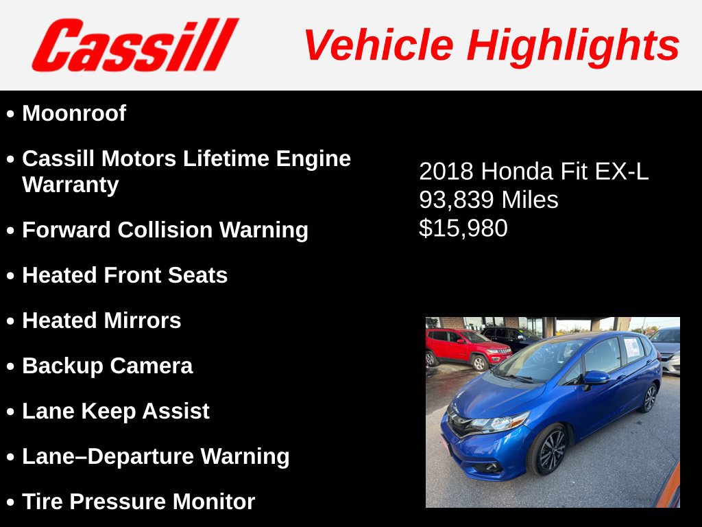 Used 2018 Honda Fit EX-L image 3