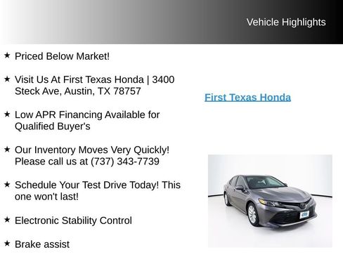 Used 2020 Toyota Camry LE FWD image 9