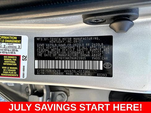 Used 2022 Toyota Camry SE FWD image 23