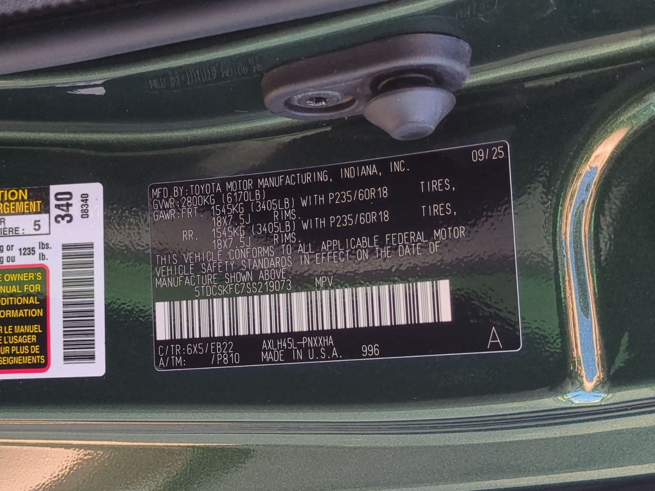 Used 2025 Toyota Sienna XLE Woodland Edition AWD/4WD image 37
