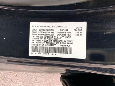 Used 2017 Honda Ridgeline RTL-T image 32