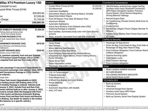 Used 2022 Cadillac XT4 Premium Luxury w/ Enhanced Visibility Package image 42