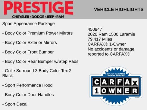 Used 2020 RAM 1500 Laramie w/ Sport Appearance Package image 4