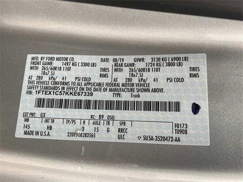 Certified 2019 Ford F150 Lariat w/ Equipment Group 502A Luxury image 21