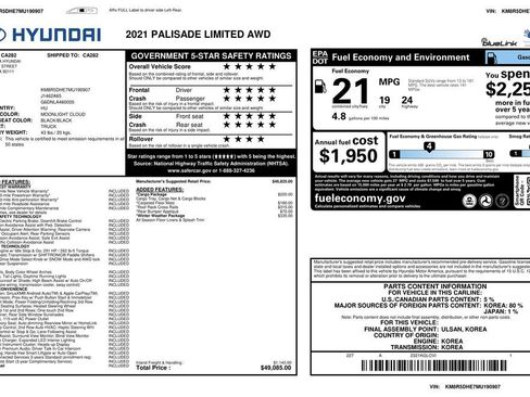 Used 2021 Hyundai Palisade Limited w/ Winter Package image 1