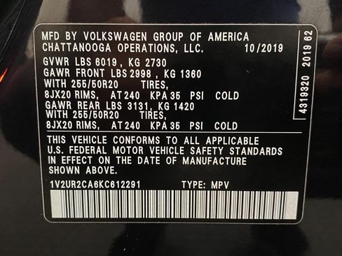 Used 2019 Volkswagen Atlas SE AWD/4WD image 33
