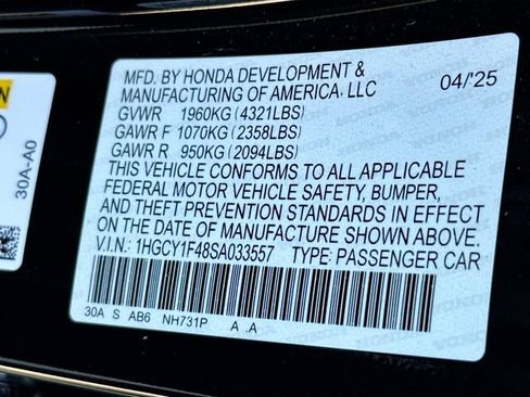Certified 2025 Honda Accord SE image 36