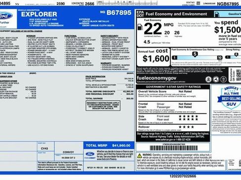 Used 2022 Ford Explorer XLT w/ Class IV Trailer Tow Package image 3