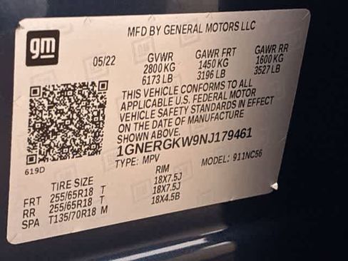Used 2022 Chevrolet Traverse LT w/ LPO, Cargo Package FWD image 37