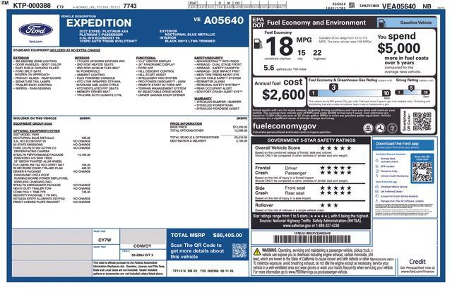 New 2027 Ford Expedition Platinum w/ Stealth Performance Package AWD/4WD image 32