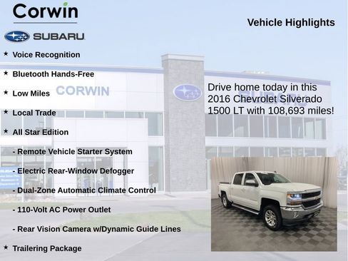 Used 2016 Chevrolet Silverado 1500 LT w/ All Star Edition AWD/4WD image 6