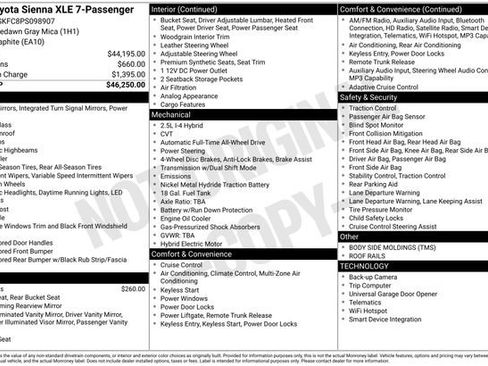 Used 2023 Toyota Sienna XLE image 9