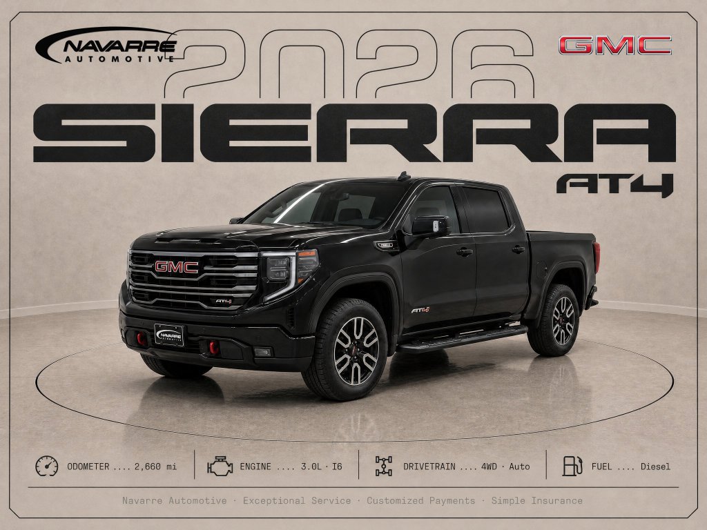 Used 2026 GMC Sierra 1500 AT4 w/ AT4 Premium Package AWD/4WD image 1