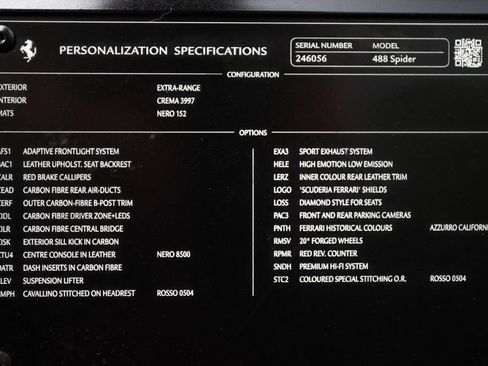 Certified 2019 Ferrari 488 Spider RWD image 56