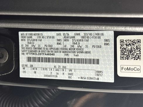 Used 2026 Ford F150 XLT w/ Equipment Group 302A MID AWD/4WD image 36