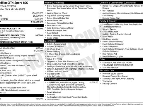 Used 2020 Cadillac XT4 Sport w/ Cold Weather Package image 44