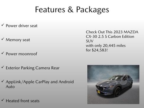 Certified 2023 MAZDA CX-30 AWD 2.5 S w/ Preferred Package image 4