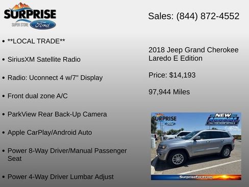Used 2018 Jeep Grand Cherokee Laredo RWD image 12