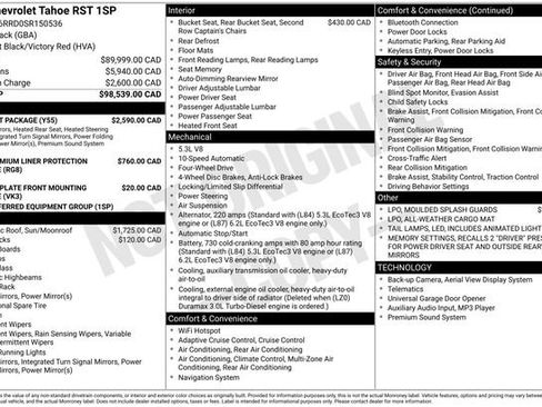 Used 2025 Chevrolet Tahoe RST w/ Comfort Package image 29