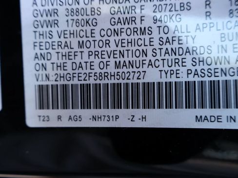 Certified 2024 Honda Civic Sport image 32