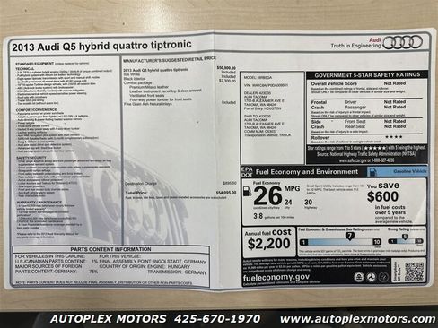 Used 2013 Audi Q5 2.0T Prestige image 39