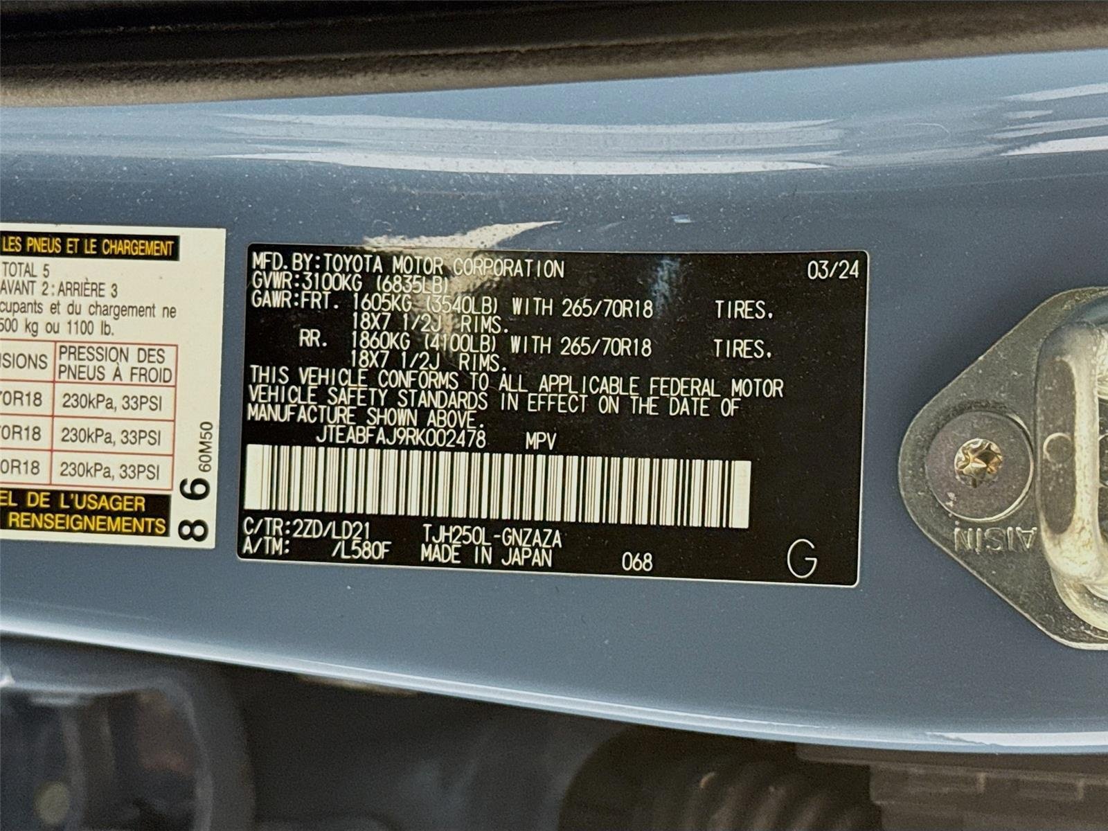 Used 2024 Toyota Land Cruiser AWD/4WD image 32