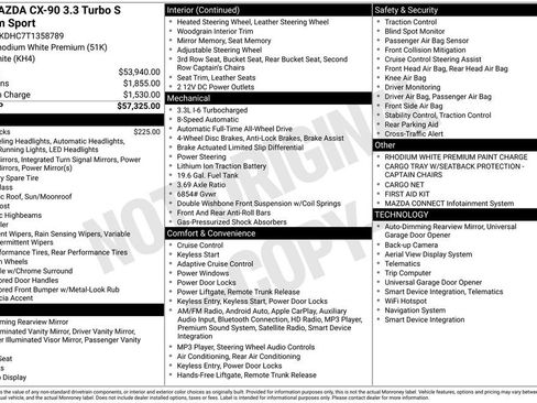 New 2026 MAZDA CX-90 3.3 Turbo S w/ Premium Package AWD/4WD image 3