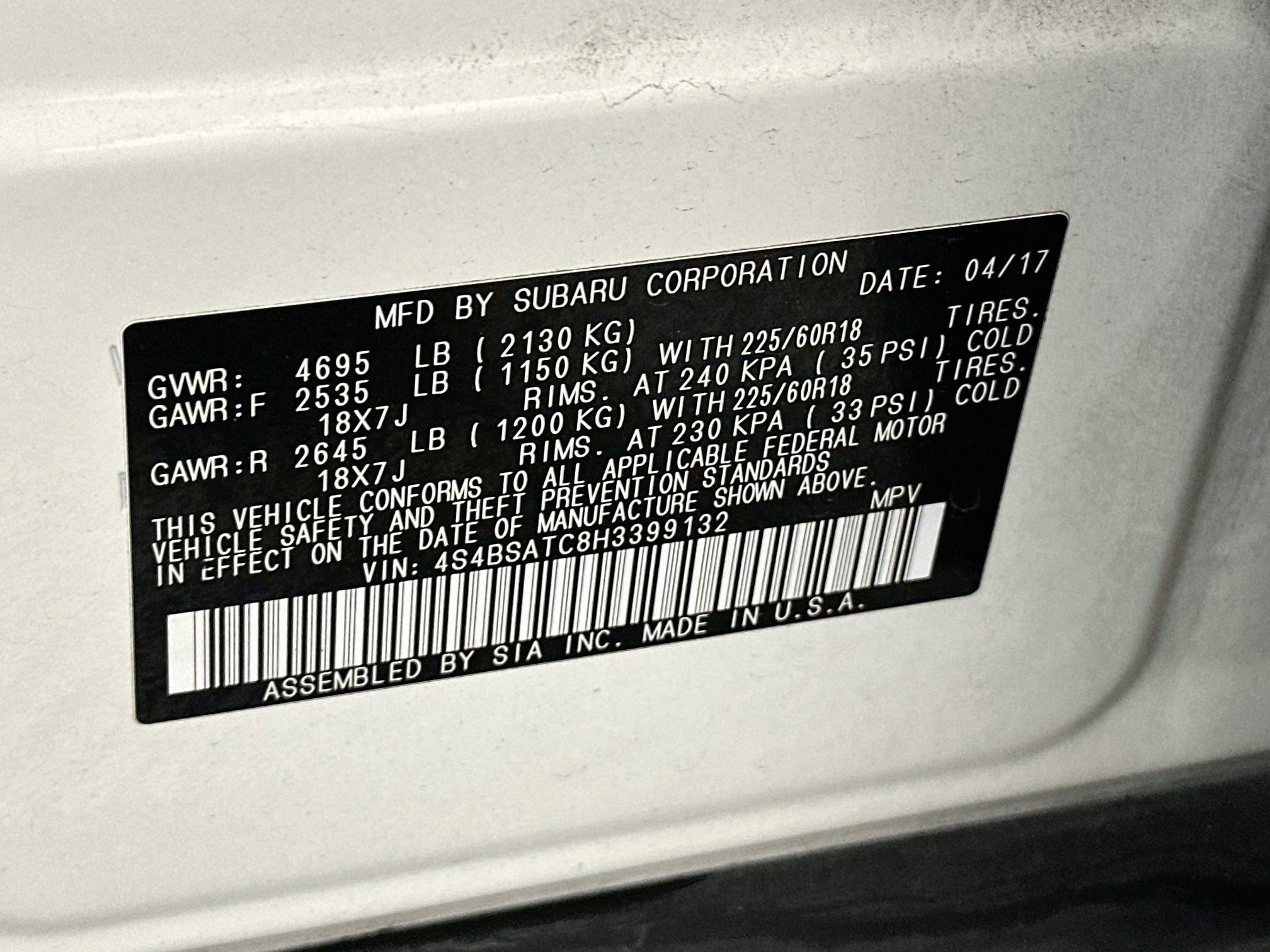 Used 2017 Subaru Outback 2.5i Touring AWD/4WD image 12