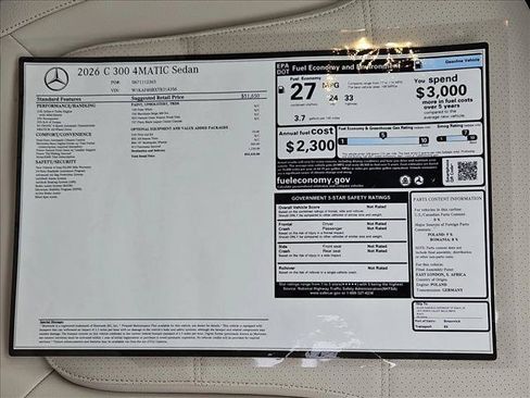 Used 2026 Mercedes-Benz C 300 4MATIC Sedan image 17