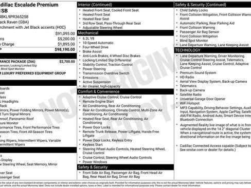 Used 2023 Cadillac Escalade Premium Luxury w/ Performance Package AWD/4WD image 23